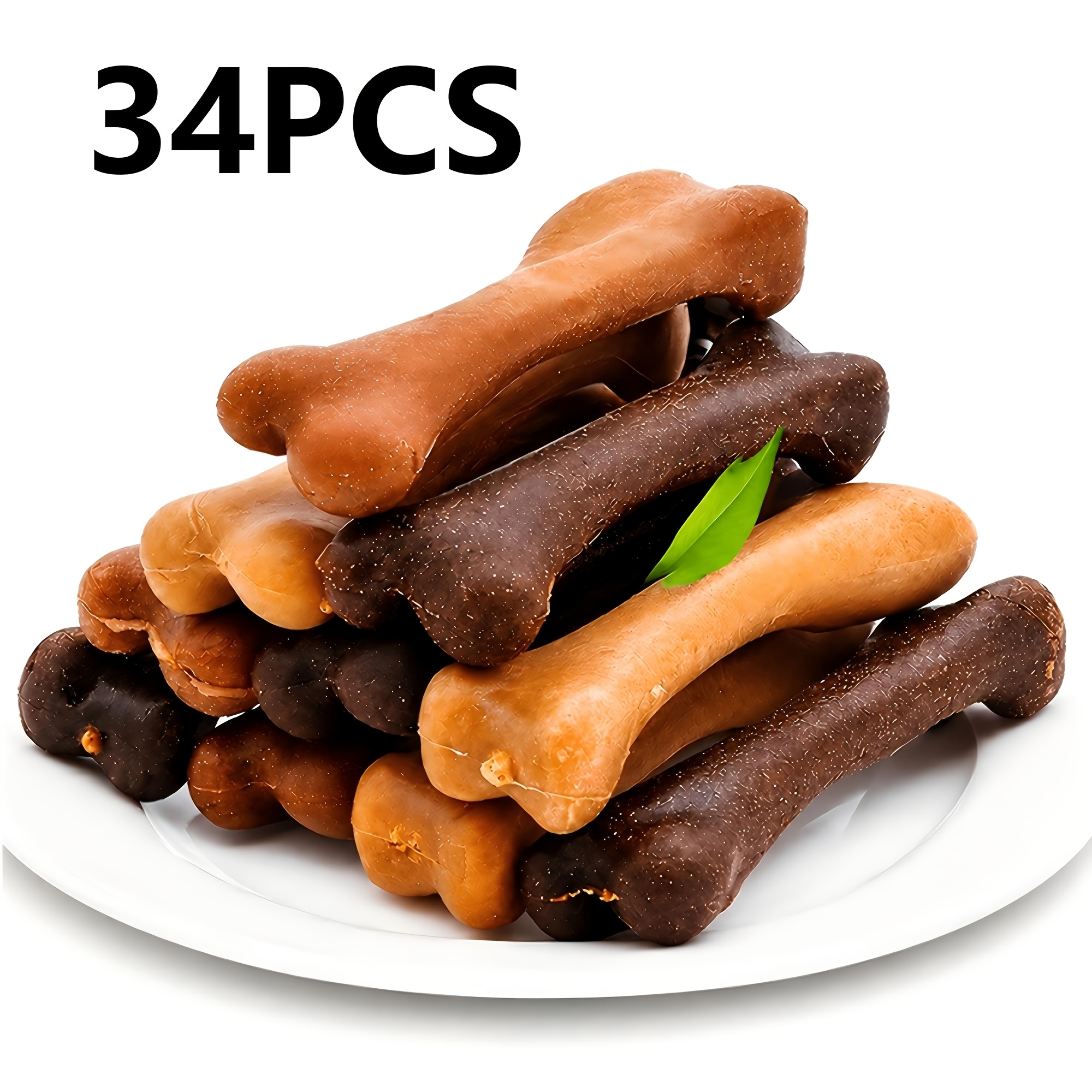 TEMU 34pcs Pet Dental Sticks, Designed For Small-mouth Breeds. Medium Elasticity, Random Colorful Colors, Visually Appealing, Stimulating Play .