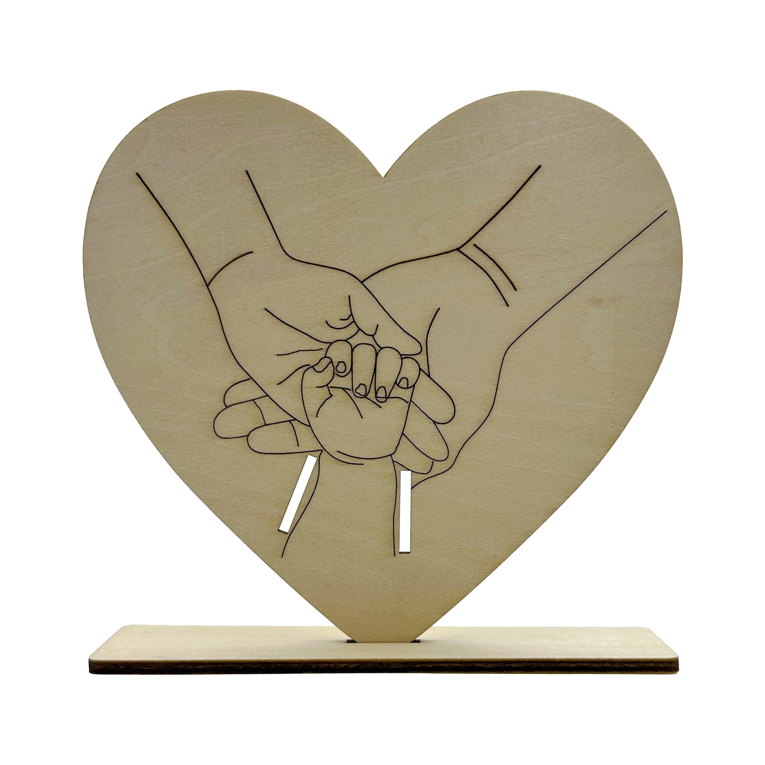 Image of A Stylish Wooden Hospital Bracelet Souvenir With A Display Stand - Gift For New Parents, Perfect For Home Decor And