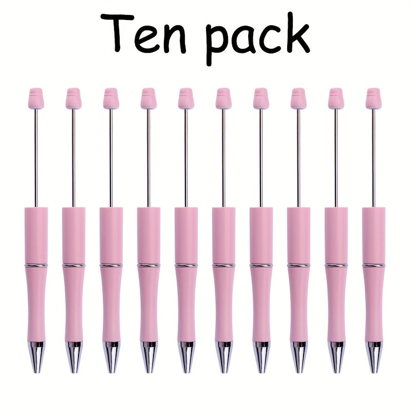 Image of Creative Handmade Bead Pens Diy Bead Ballpoint Pens Suitable For Students, Birthday Gifts, And School Use - Black Ink - Suitable For Use By 14 Years Old And Above