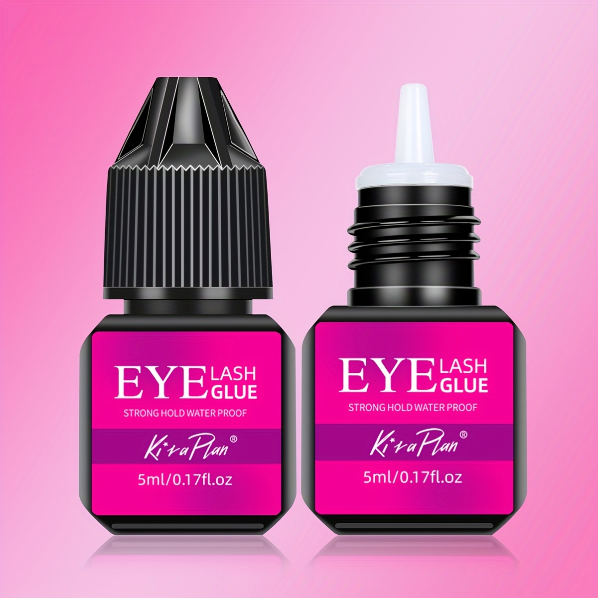 TEMU 2pcs 5ml/12ml Eyelash Glue Eyelash Extension Supplies Extension Eyelash Adhesive Drys In 0.5-1s With 6-7 Weeks By Beauty Lashes For Beginners To