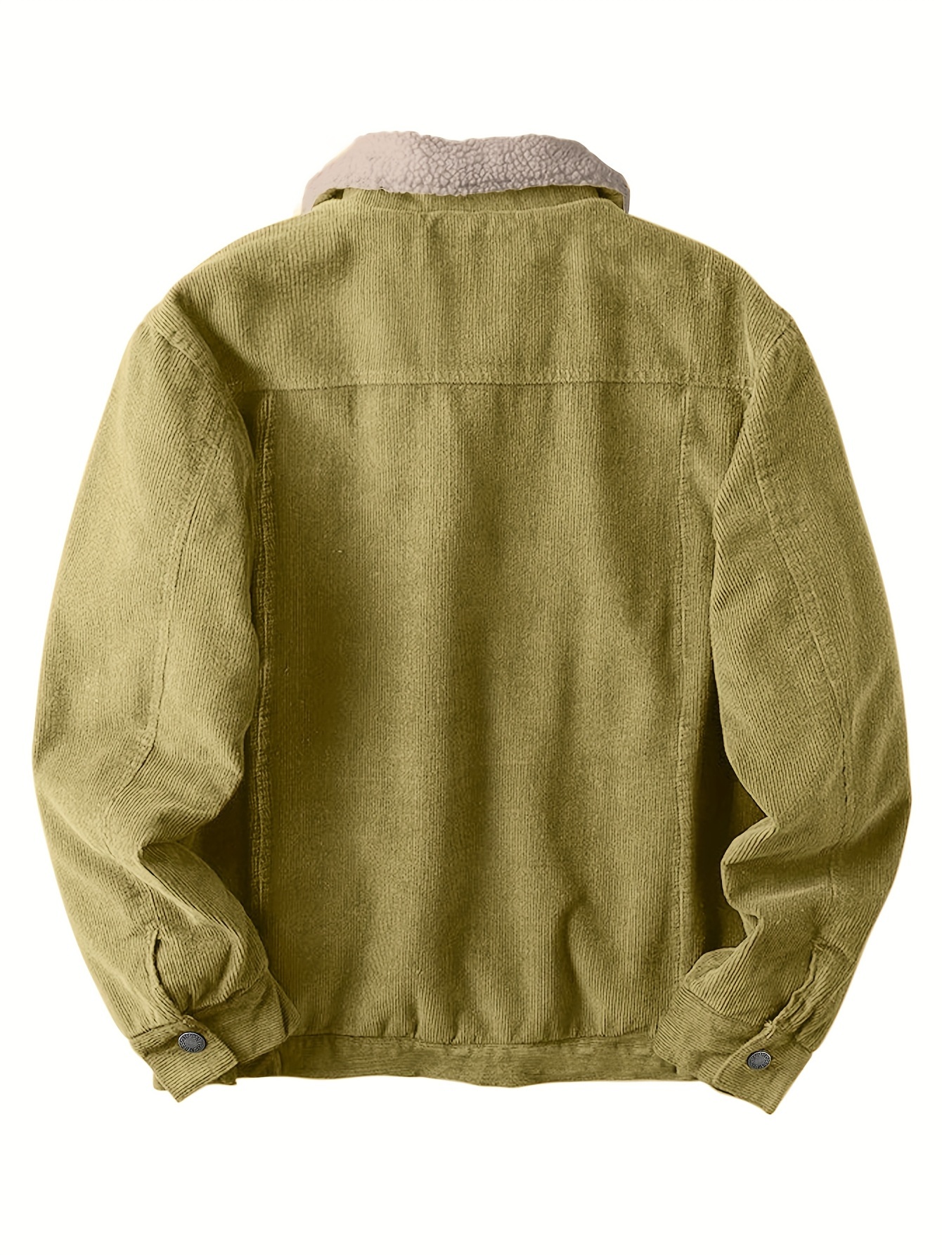 mens winter warm corduroy like shell jacket fleece lining Temu