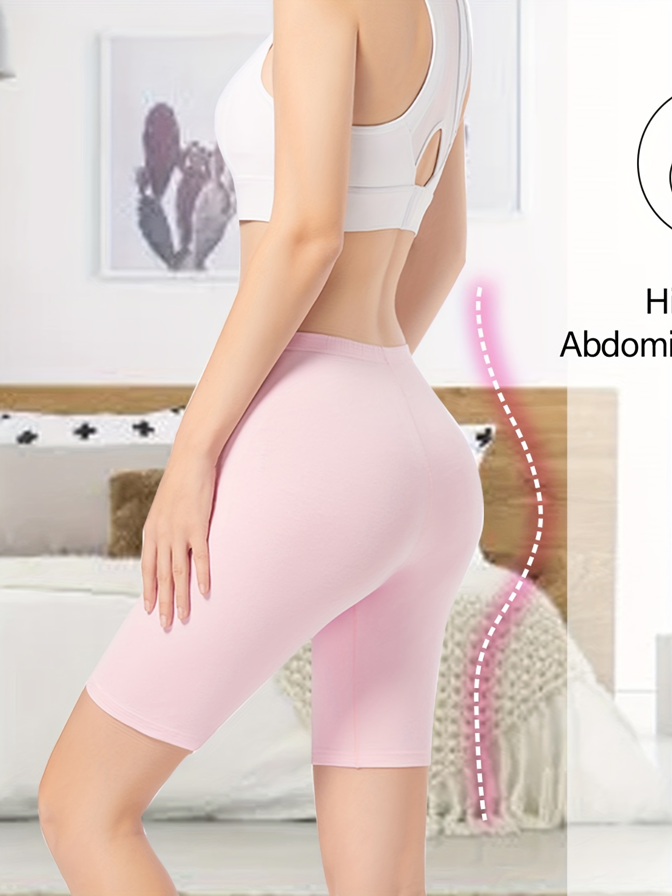 1pc Plus Size Simple Underwear, Women's Solid Color Mid Rise Soft & Comfortable Panty