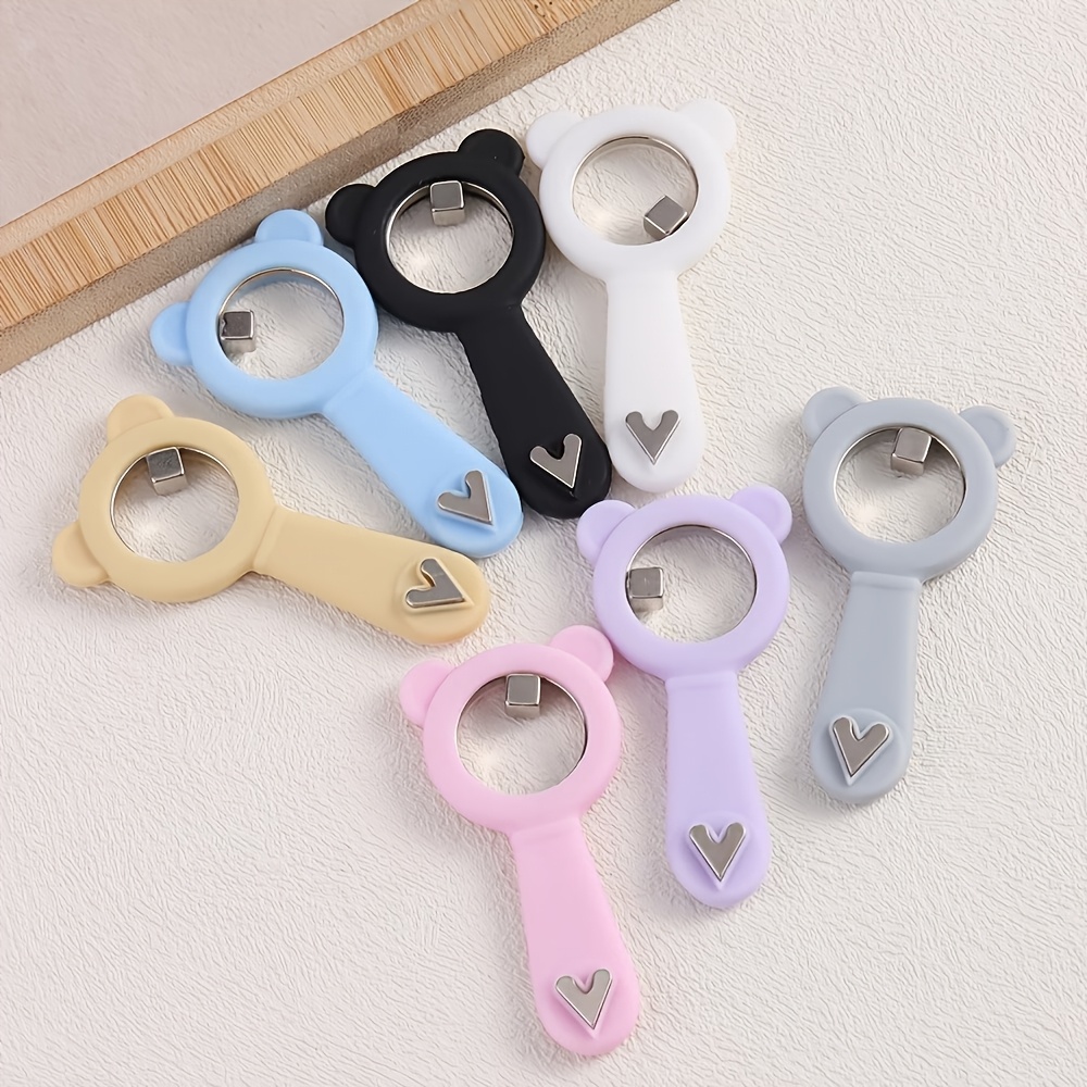 Cartoon Bear Ring Cat Eye Magnet Tool