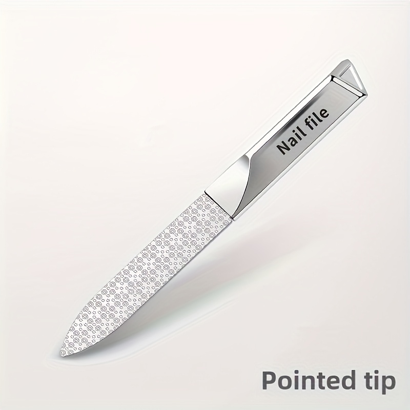 1/2pcs Nail File Strip Nail Polish Tool Stainless Steel Portable And Durable File Double-sided Nail Tool