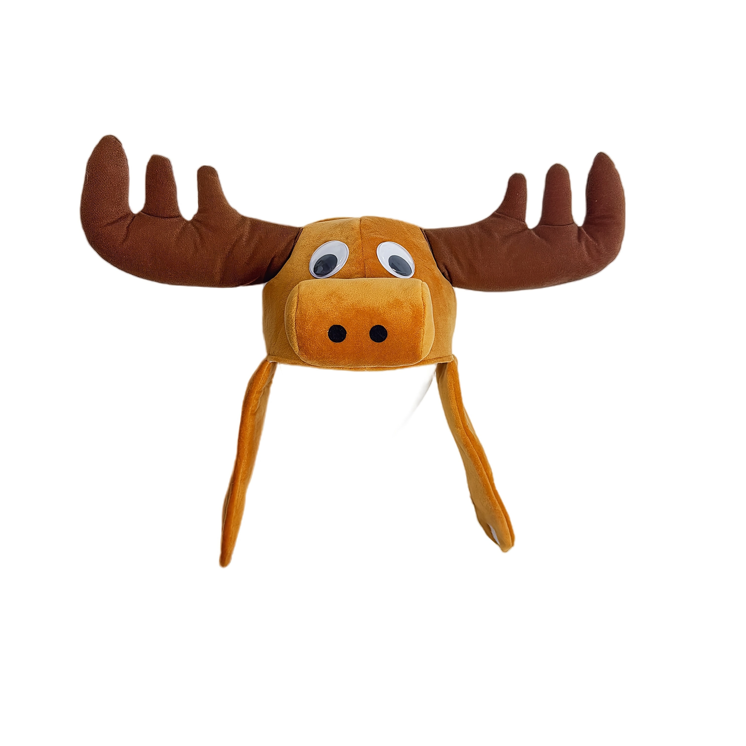 TEMU 1pc Gorro de Felpa de Reno, Gorro de Animal de Peluche Divertido para Adultos, Mujeres y Hombres, Temático, para , Disfraz para Regalo de ,