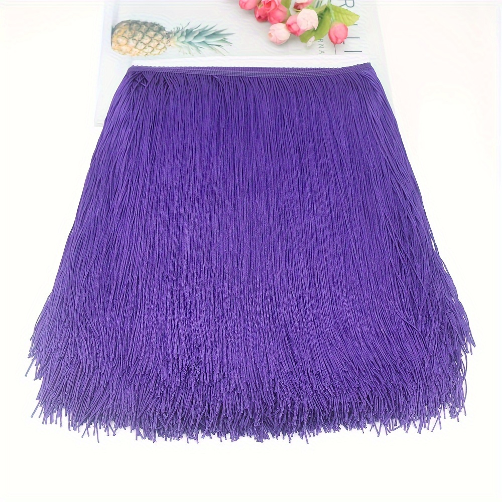 Anevous 1 metro di lunghezza, 10 cm di larghezza, bordatura con frange di seta, bordo in pizzo, bordatura per tende, nappe per vestiti, accessori da cucito fai da te, verde chiaro