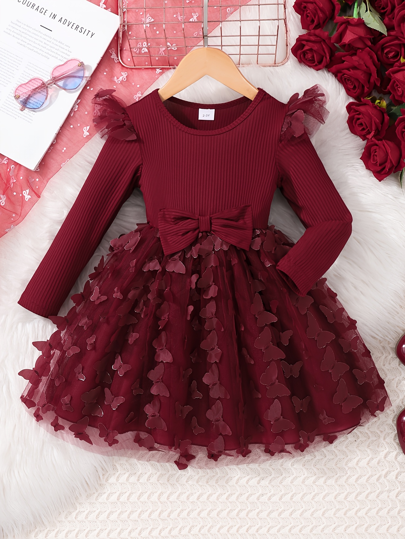 wine red holiday dress Holiday Dress main image 0
