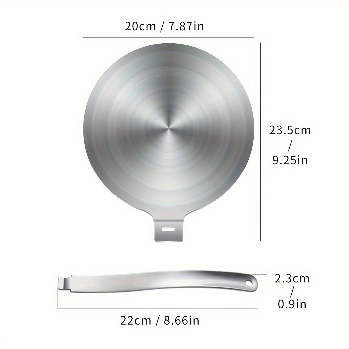 Exclusive A Single Piece Stainless Steel Heat Conduction Plate for Induction Cookers, Featuring a Detachable Handle And Designed for Defrosting And Heat Insulation. 13 A Single Piece Stainless Steel Heat Conduction Plate for Induction Cookers, Featuring a Detachable Handle And Designed for Defrosting And Heat Insulation.