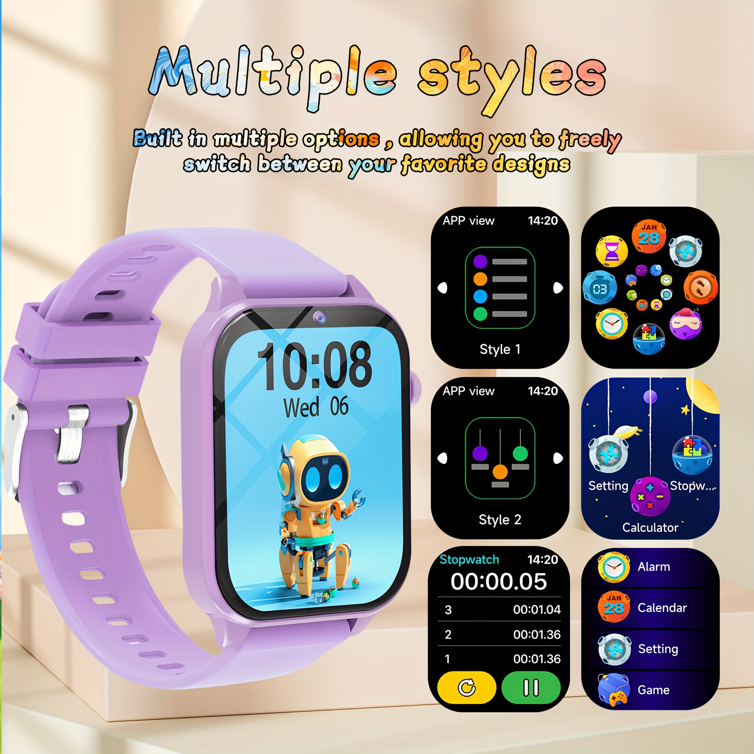 simsonpro kids   watch with educational games camera music player   kids tablet   3 pedometer calendar alarm clock low voltage operation ideal holiday 5