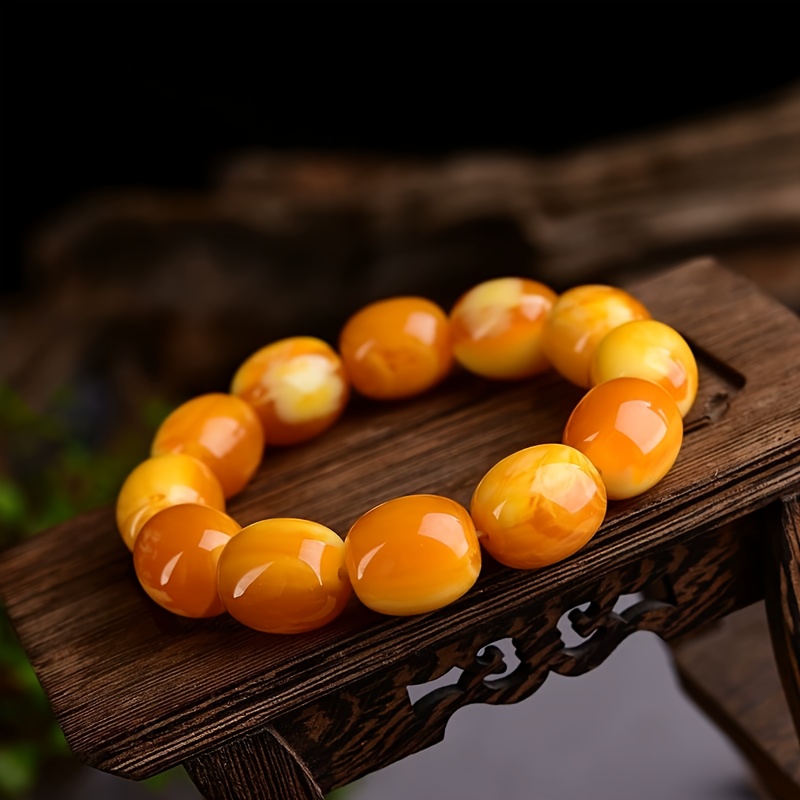 TEMU Fashion Bohemian Style Bucket Beads Date Beads Single Circle Hand Chain Full Elastic Rope Men Women Style Hand Chain Gift
