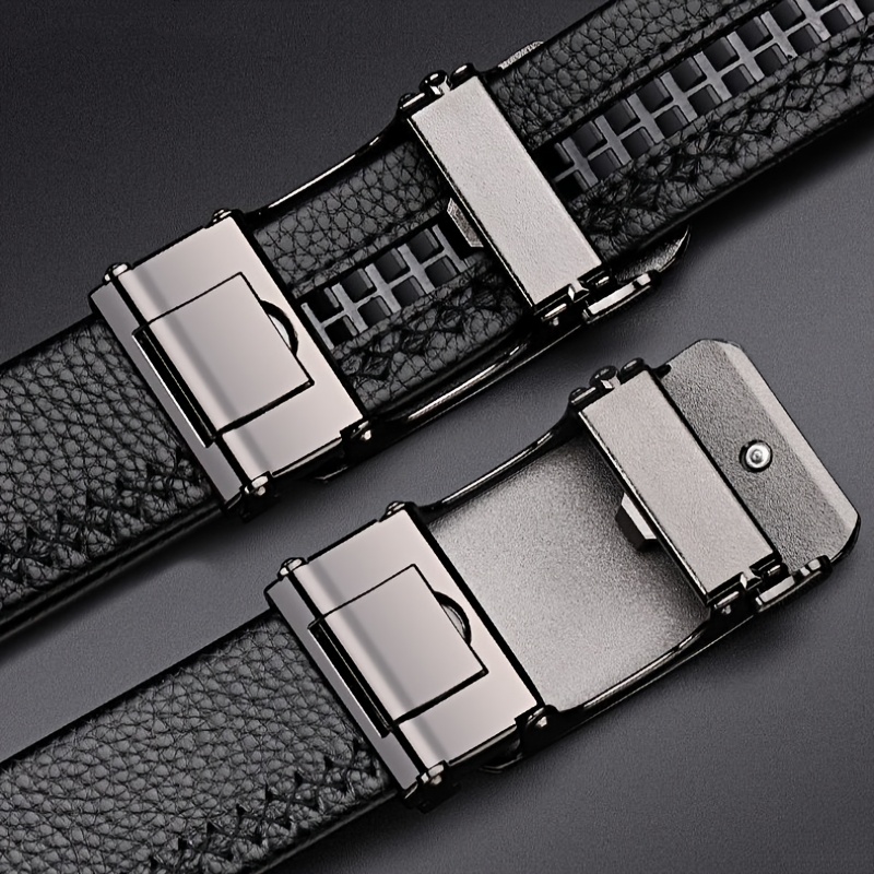 Skull & American Pattern Men's Belt with Automatic Buckle
