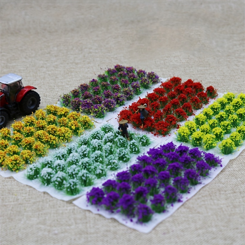 

28-piece Flower And Grass Diy Handmade With Plastic Material - And Home Decor