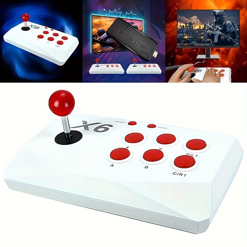 4k     with arcade joystick x6 arcade 64gb plastic 2 4g wireless controllers wifi hdtv game stick   gaming for adults teens 14   3g 4g 5g   features details 3