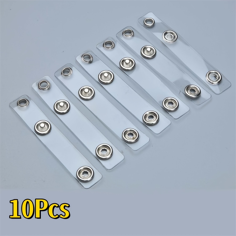 TEMU Lot de 10 porte-badges 2D transparents de haute qualité, porte-cartes de visite porte-clés, accessoires pour porte-badges