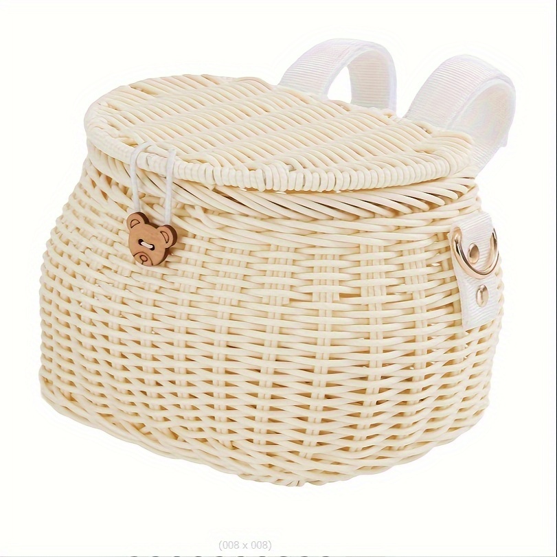 Poly-Wicker Bread Basket, Long Woven Tabletop Food Fruit Vegetables Serving Basket Restaurant Serving Honey Brown 13 78 Inch