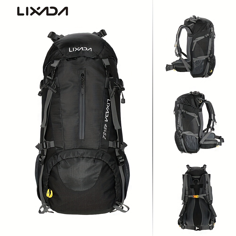 

Lixada 50l Water Resistant Outdoor Sport Hiking Camping Travel Backpack Pack Mountaineering Climbing Backpacking Trekking Bag Knapsack With Rain Cover