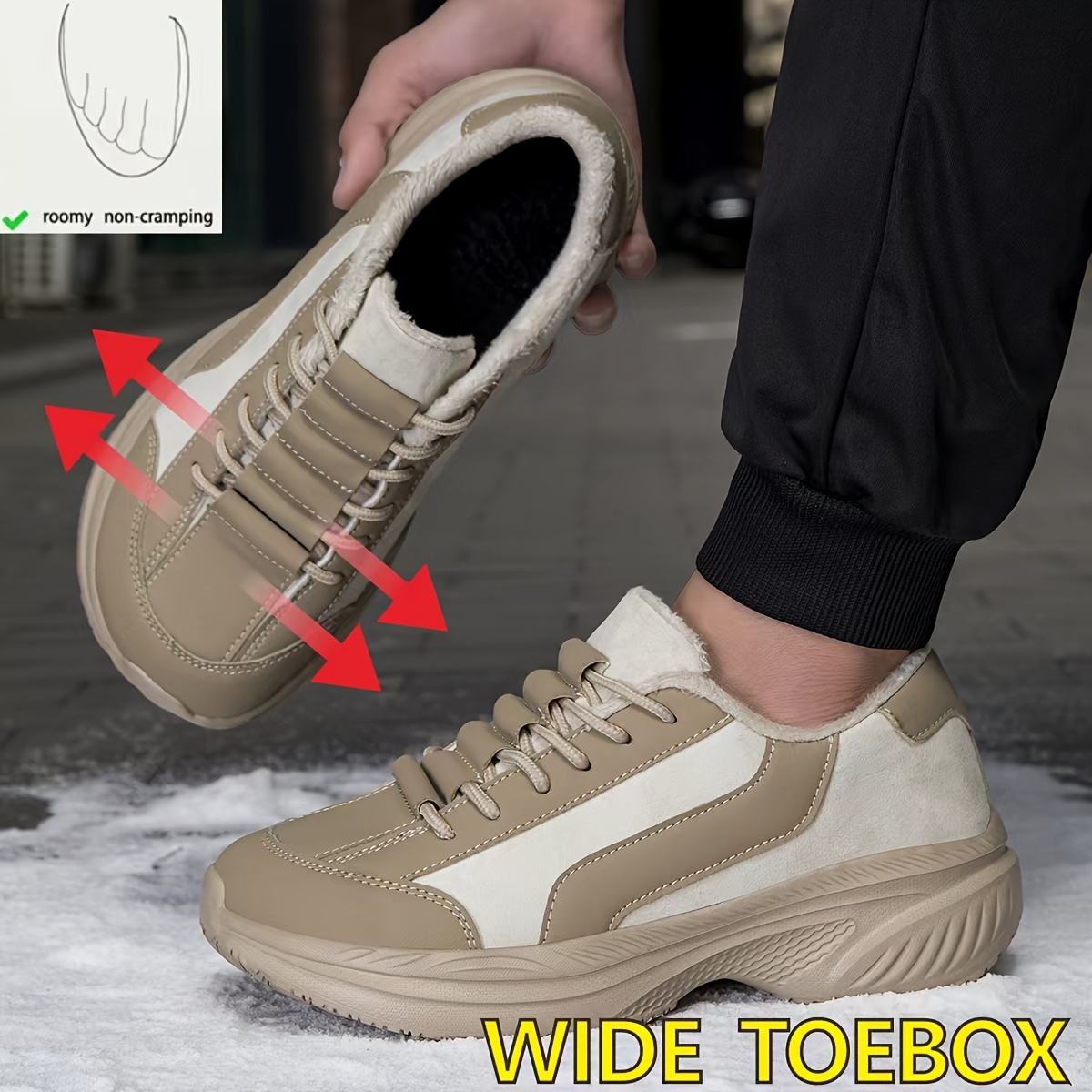 Winter Wide-Toe Insulated Sneakers