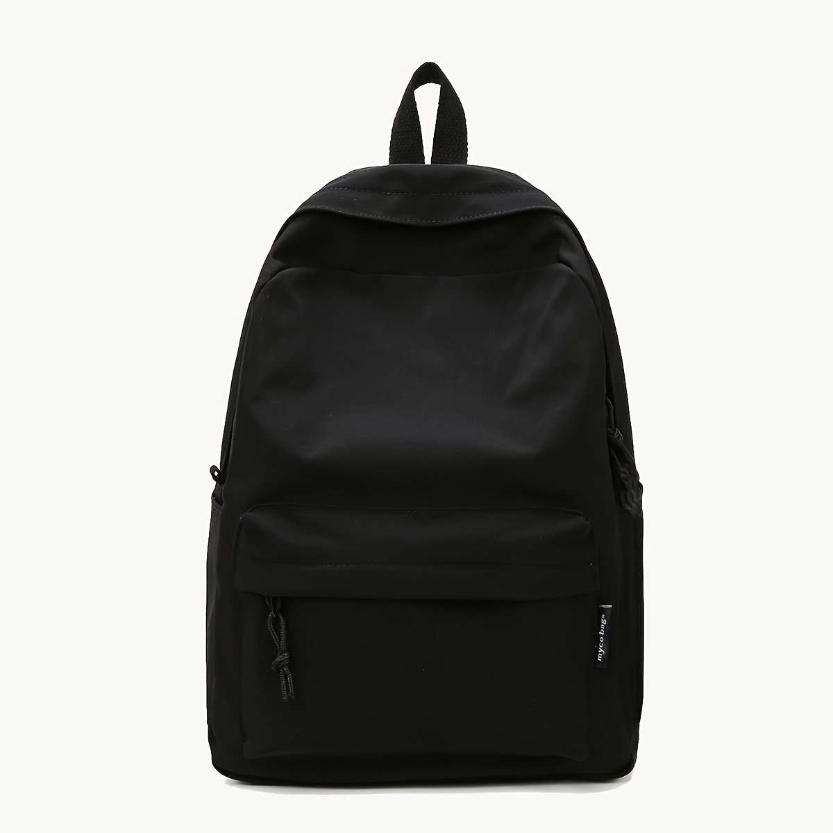 TEMU Versatile Solid Color Backpack, Classic Large Capacity Shoulder Bag Campus Bookbag Suitable For High School And College, Business Casual