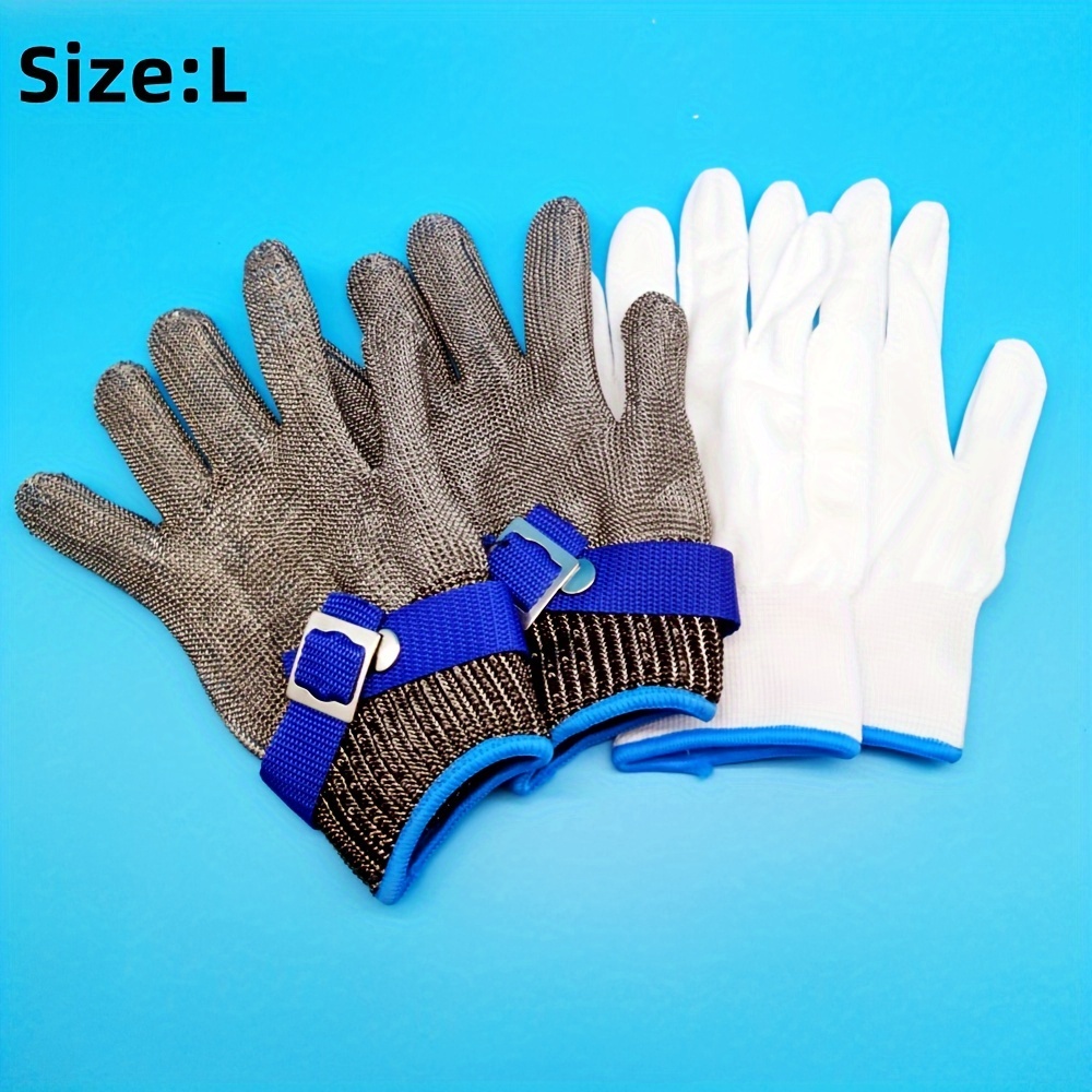 Stainless Steel Gloves Thickened Grade 5 Cut Resistant Stab - Temu