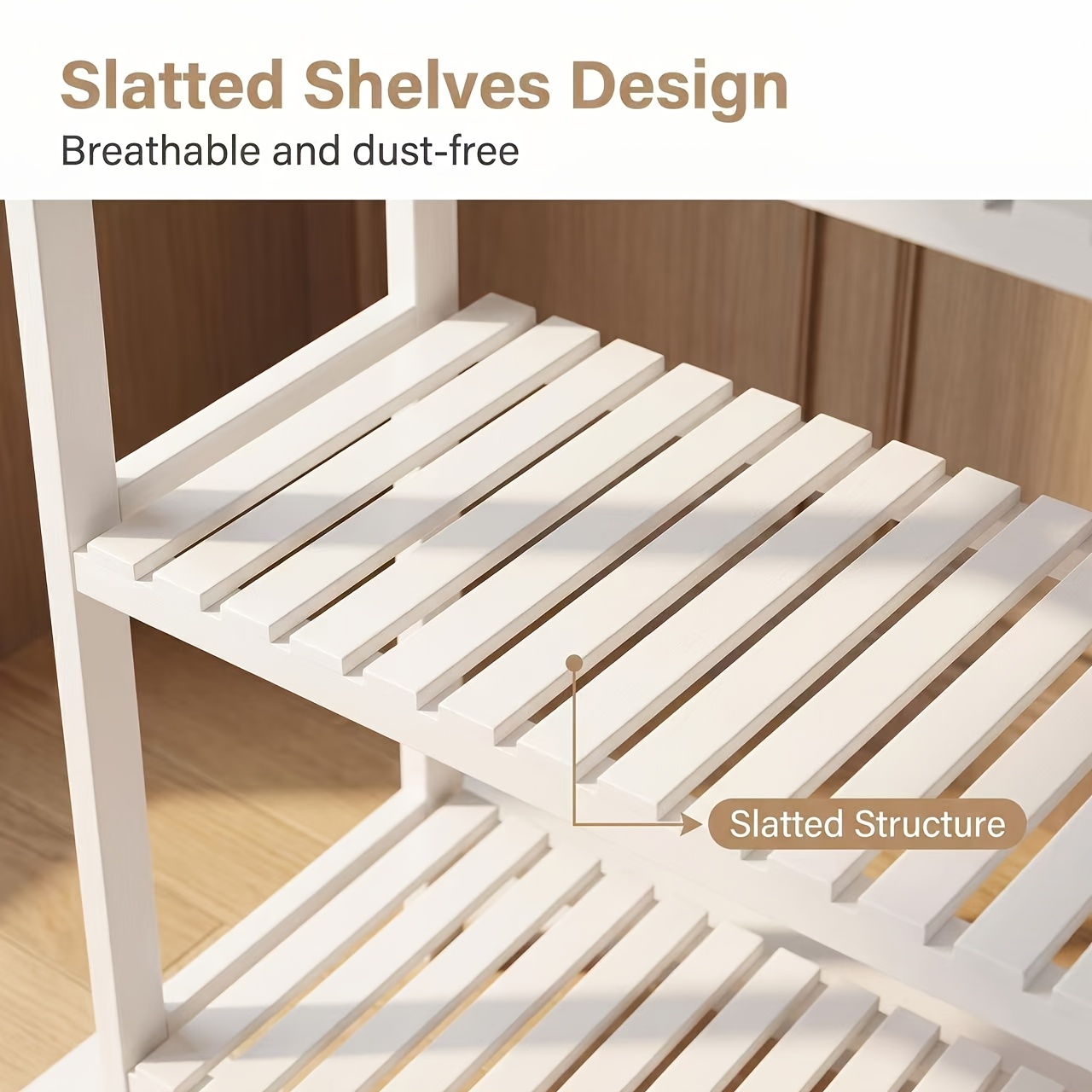 Ladder Shelf, 3-Tier Shelf Stand, Display with Wide Storage Display Stand, Multifunction Standing Organizer Shelf for Home Office And Kitchen