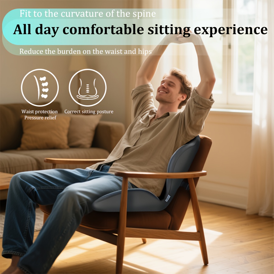 an hemorrhoid office integrated cushion enlarged and lengthened detachable and washable suitable for people who sit for a long time a great gift for the back to   christmas etc posture   lumbar support cushion supportive shape detachable cover slow rebound foam durable padding versatile cushion back support cushion office workers students Product details 10