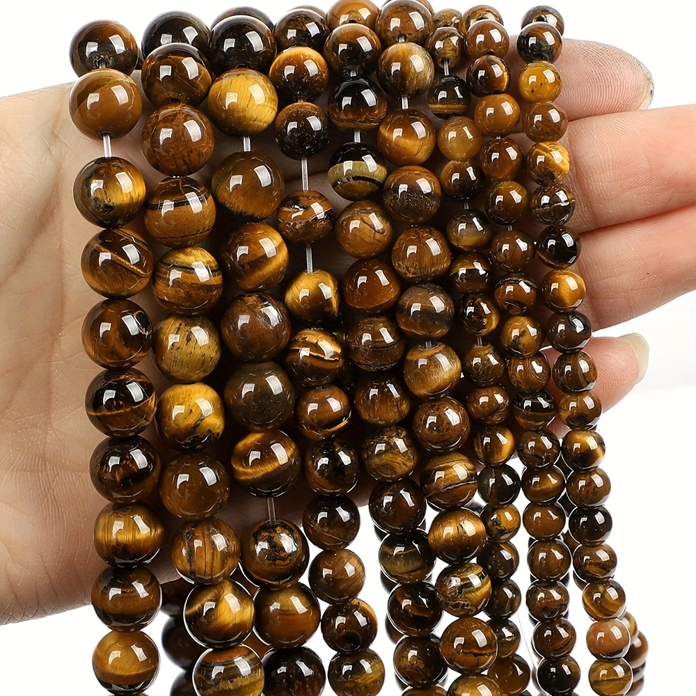 

Natural Beads, Round Loose Gemstones For Making - Ideal For Bracelets & Necklaces, Sizes 4mm/6mm/8mm/10mm