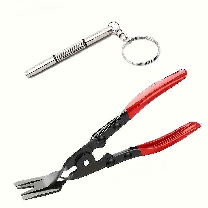 TEMU 2pcs Set: Automatic Snap Fastener And Fastener Remover   Precision Screwdriver, Automotive Trim Clip Removal Tool, Door Panel Removal Tool,