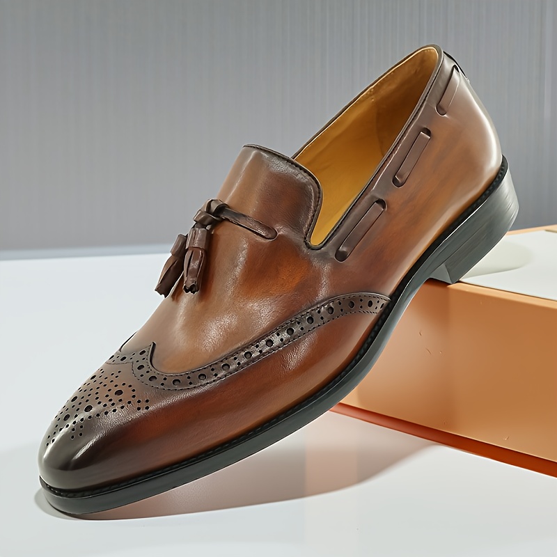 mens slip on dress shoes sold on Temu United States