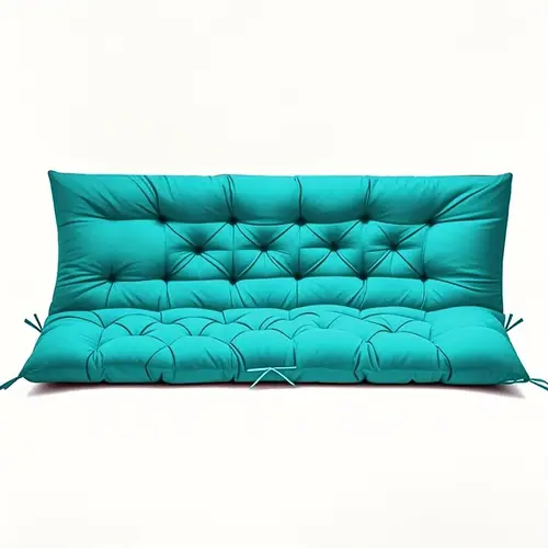 porch swing cushions 3 seater replacement waterproof bench cushions for outdoor furniture with backrest thickened patio swing cushion with ties non slip garden recliner seat cushions for patio outdoor backyard and garden