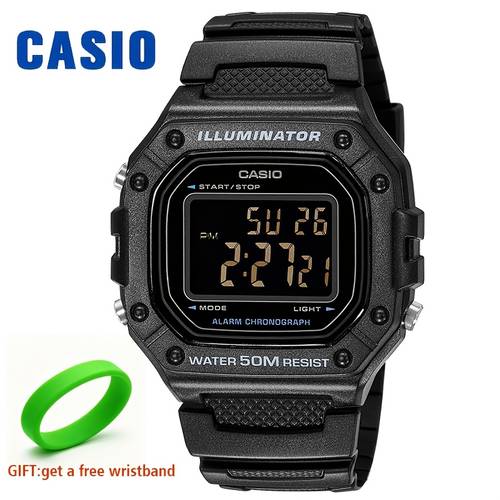 w 218h 1b classic square electronic watch mens minimalist sports wristwatch