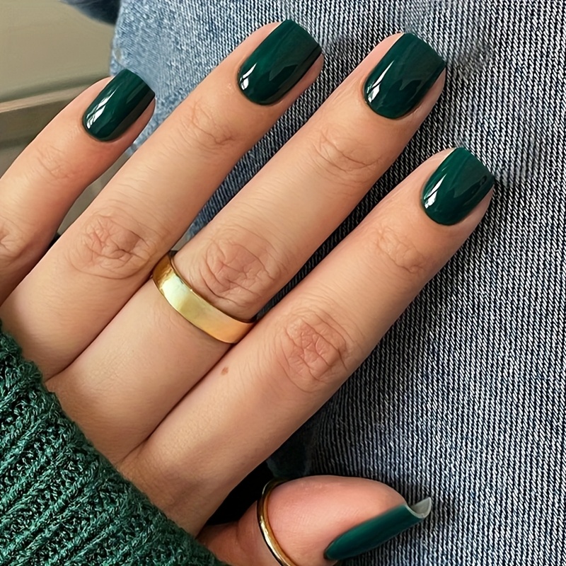 

24pcs Short Press-on Nails, Fake Nails, Elegant & Gentle Style, With Holiday For Women, Autumn &