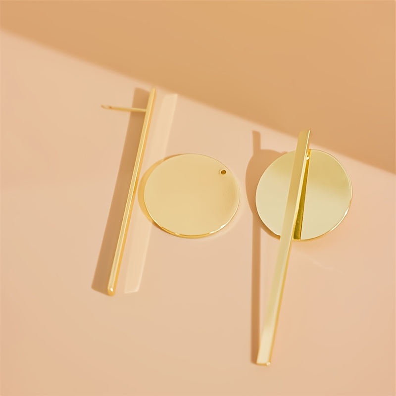 E-shop 1 Paar geometrische Ohrstecker mit runden Ohrringen, zwei, für zwei, einfache, elegante, temperamentvolle, modische und vielseitige Tragbarkeit