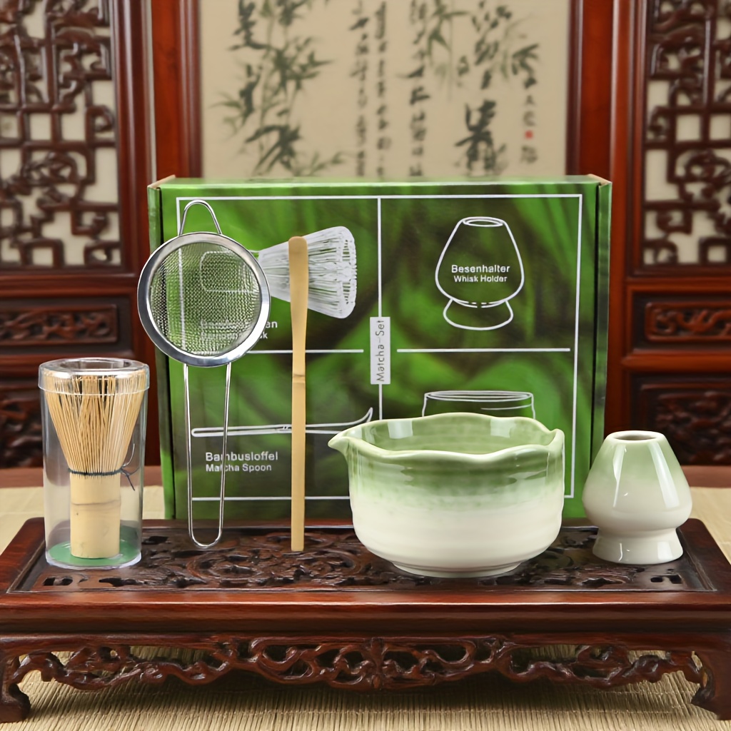 5pcs/set Song Matcha Bowls, Matcha Making Tools, Matcha Brushes, Song Style Tea Bowls, Mixers, Tea Whisks