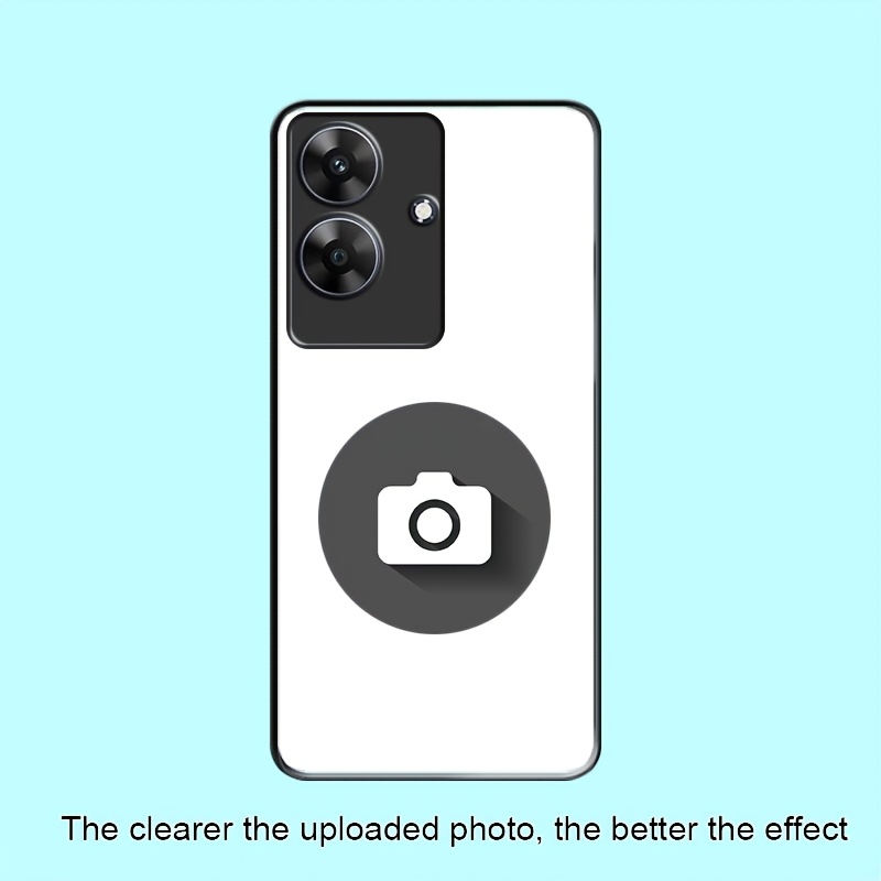 TEMU Phone Case - Custom Diy Phone Cases For Realme Note 70/60/, Featuring Photo Designs, An Acrylic , High Definition, Black Protection, Perfect As