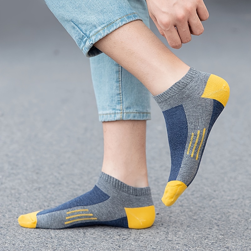 20 pairs mens anklet short crew socks breathable comfy casual socks sweat absorbing fashion socks details 2