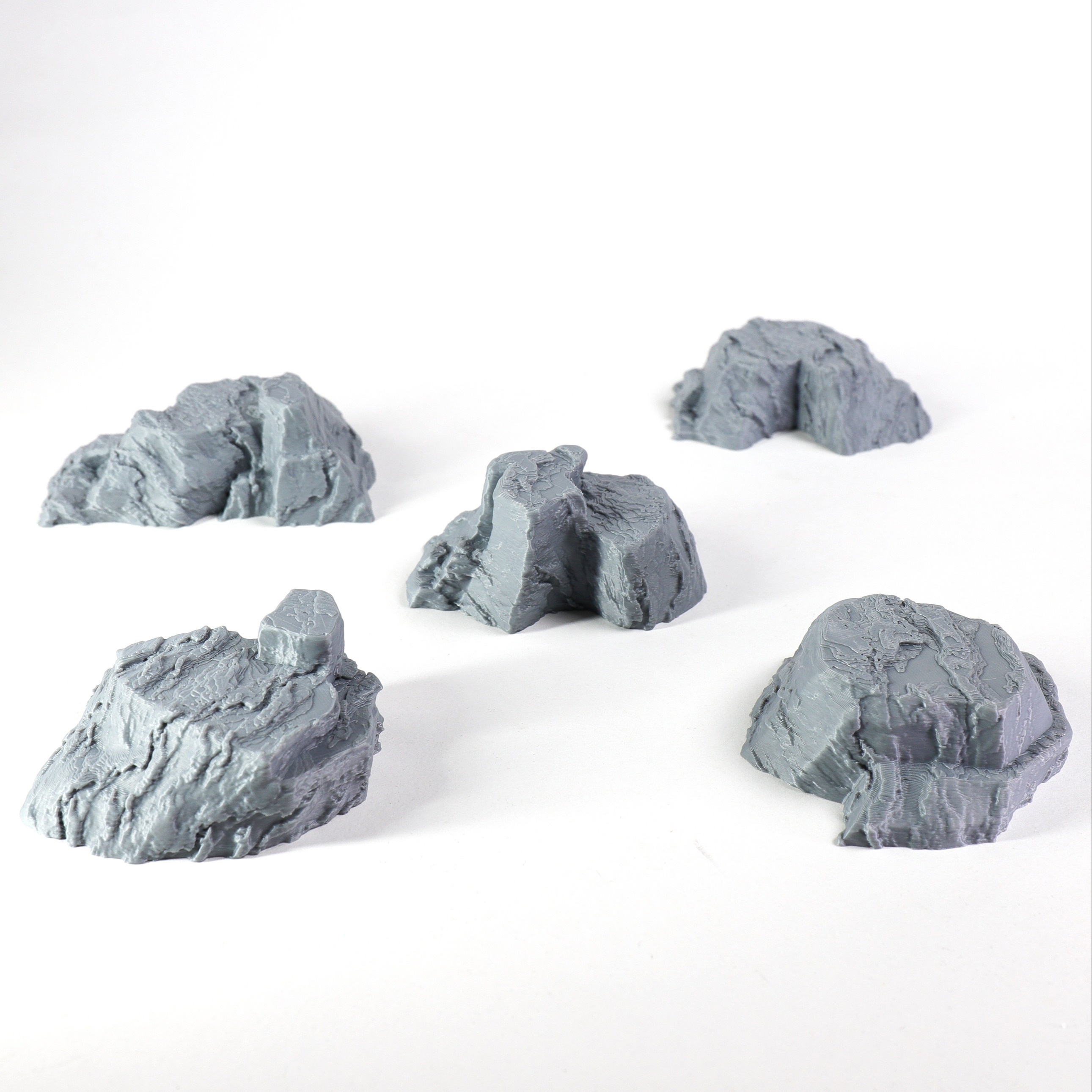 Stone Rocks Set 5pcs Miniature Terrain