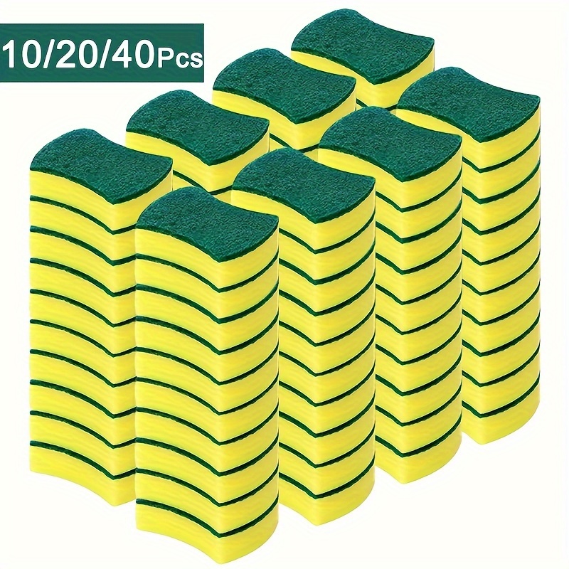 

10/20/40pcs Kitchen Cleaning Sponge, Dish Towel, Scouring Pad, Dishware Anti-scratch Scrubbing Sponge, Halloween Gift, Christmas Gift