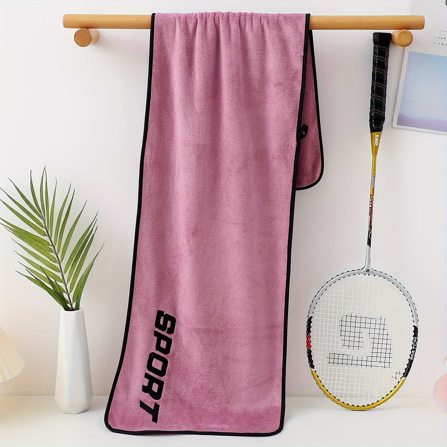 1pc Super Soft Adult Microfiber Sports Towel - Quick Dry, Super Absorbent Gym And Yoga Towel, , 3 Colors (blue/purple//pink) - Machine Washable Suitable For Fitness, Running, Outdoor Activities