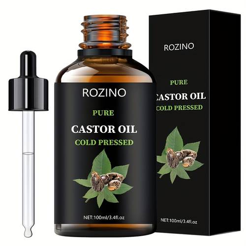 Castor Oil, for Hair Eyelashes And Eyebrows, Castor Oil Cold Pressed Unrefined, Hair for Dry Hair, Skin And Nails