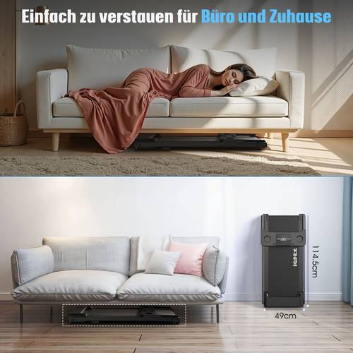 2-in-1 -laufband mit 2,0 ps spitzen-gleichstrommotor, einstellbare geschwindigkeit 1-12 km/h, led-4-anzeigetafel mit eingebauten lautsprechern, 12 voreingestellte + 3 trainingsmodi, kompaktes heimfitnessgerät für joggen, aerobic gewichtsverlust