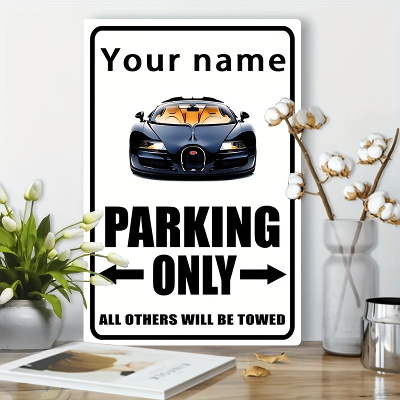 Personalized Aluminum Parking Sign Custom Text – Reserved - Temu