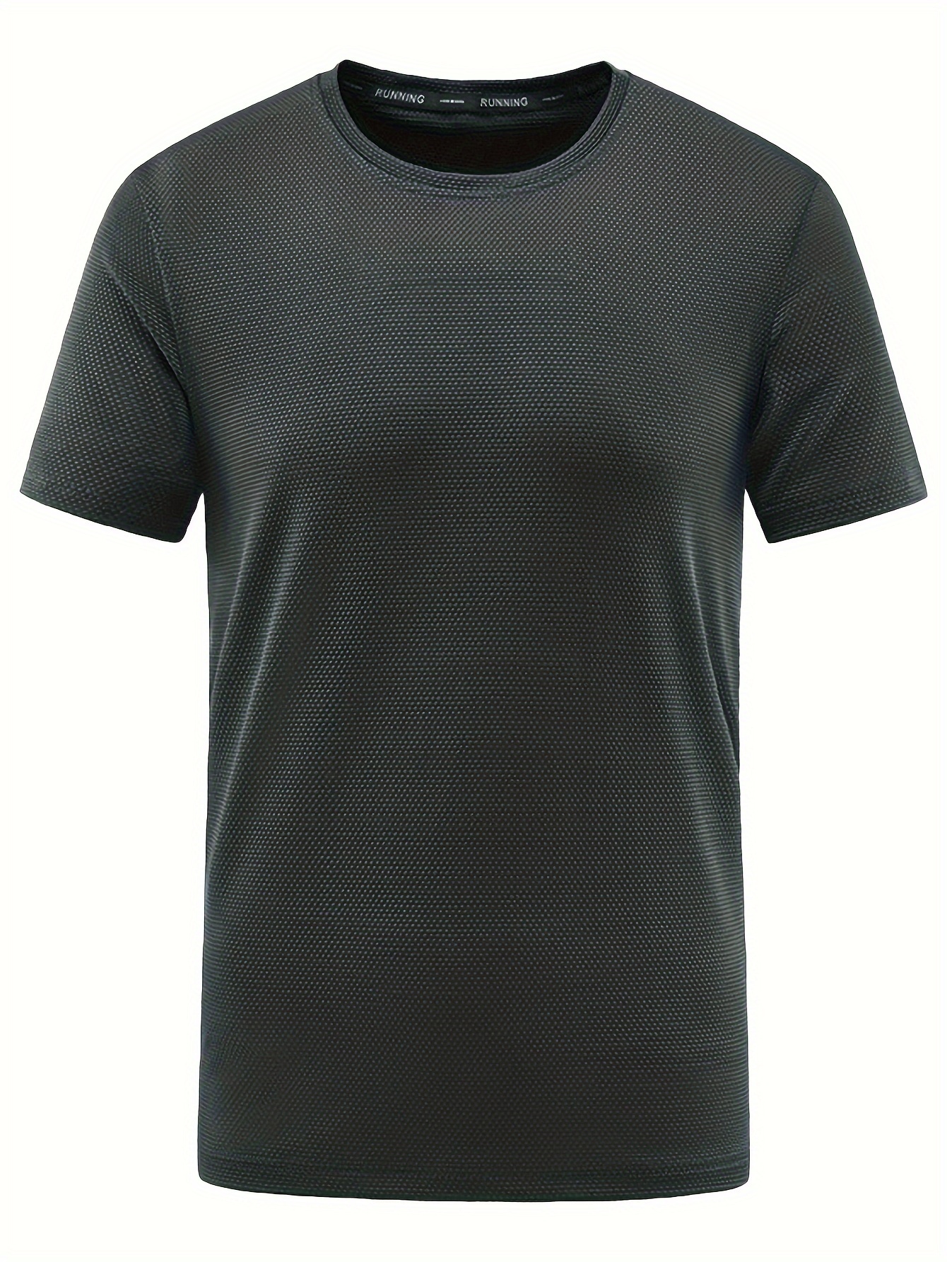 Mens Casual T-Shirt Stretch Short Sleeve Slim Fit Crew Neck Tee