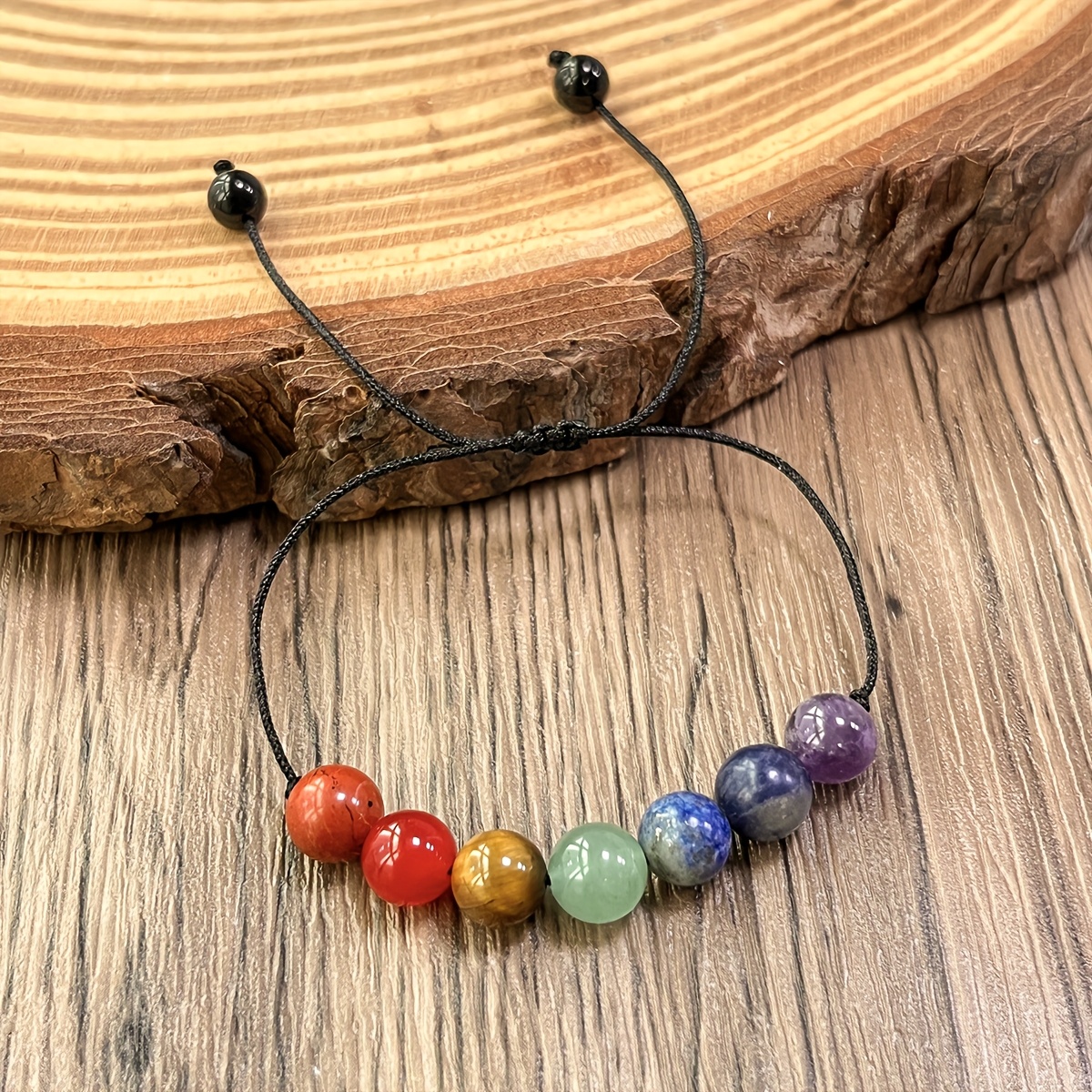 3pc Natural Stone Chakra Bracelet Set, Handmade Meditation Gift