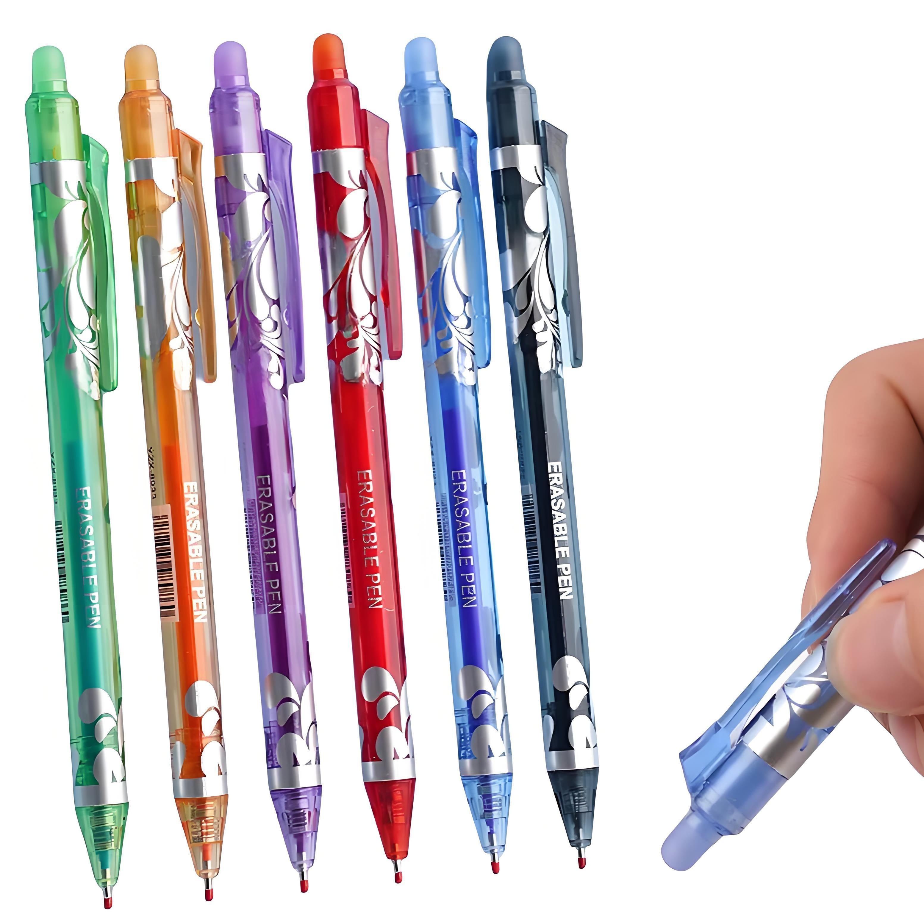 

6pcs Erasable Gel Set - 0.5mm , Retractable Ballpoint , , -drying Ink, And For ,