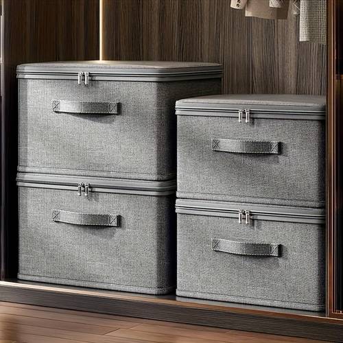large capacity folding storage box with lid foldable closet organizer box for home clothes and bedding storage organizer under bed storage