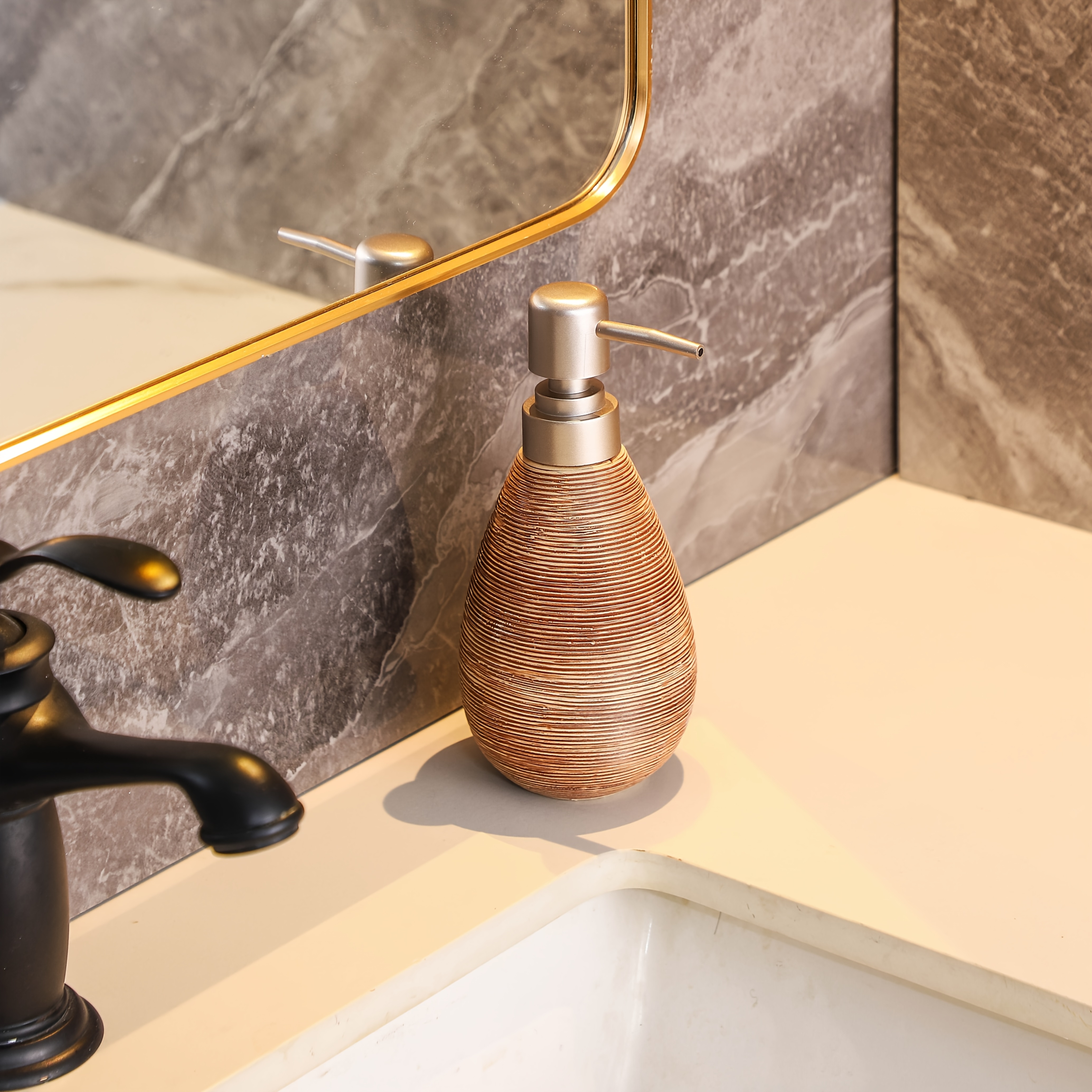 TEMU Vintage Bohemian Style Hand Soap Dispenser With Stainless , Suitable For Bathroom And Kitchen
