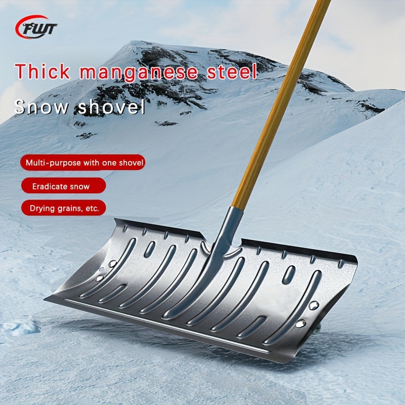 

Heavy-duty Metal Snow Shovel - Portable, Wheeled Or Non-wheeled Options For Driveways & Garages