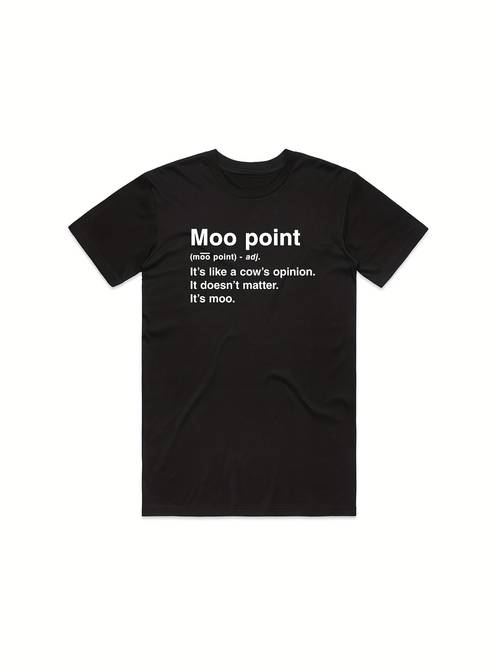 camiseta moo point definition - divertido meme vintage de de tribbiani, regalo retro para hombres, camiseta negra de algodón