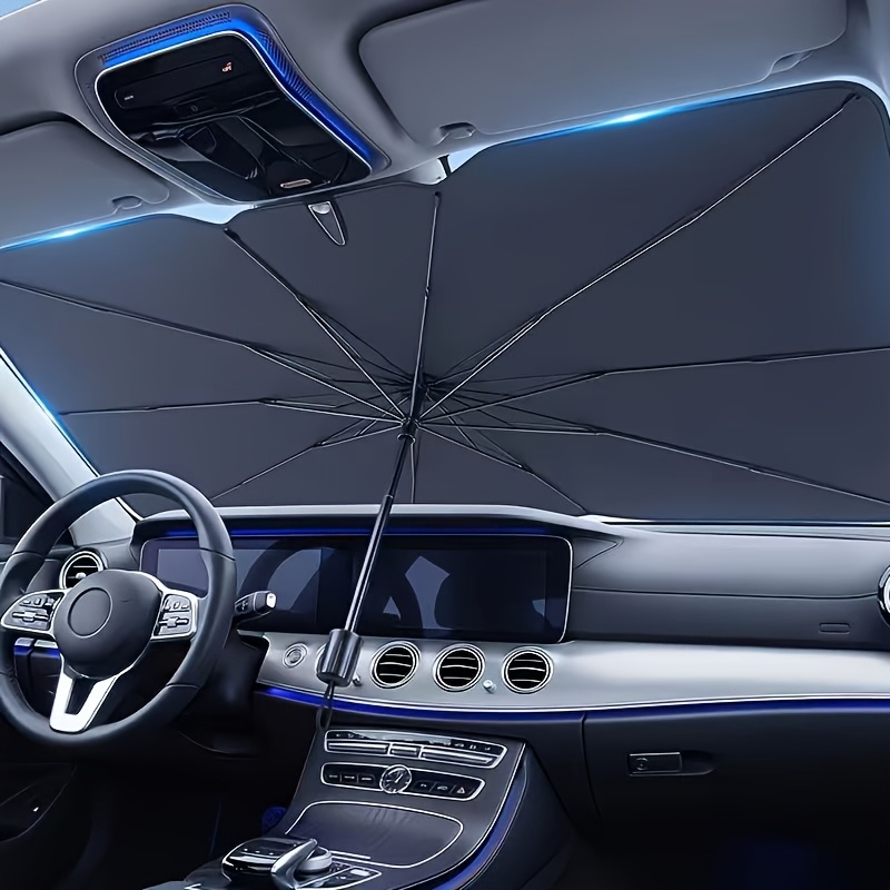 TEMU Car Windshield Sunshade, Heat Insulation And Uv Protection, Lightweight And Portable, Quick Installation, Easy To Store, Suitable For Sedans,