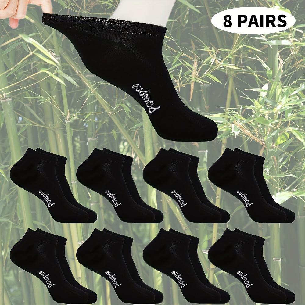 

8 Pairs Unisex Diabetic Socks Bamboo Ankle Socks For Men All Bamboo Fiber